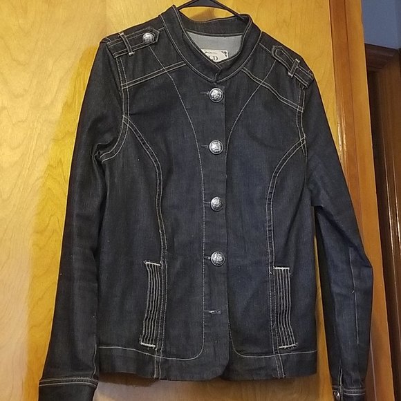 COPY - WhipStitched Military Styled Black Jean J… - Picture 1 of 8